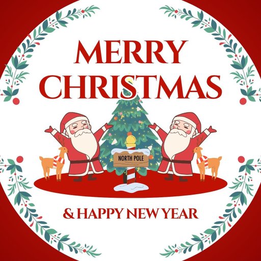 christmas round sticker - 100x100 mm festival packaging label - 1 pack 2 bundles | Ishu desire cards brand - CS_56692