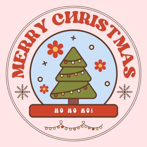 christmas round sticker - 100x100 mm festival packaging label - 1 pack 2 bundles | Ishu desire cards brand - CS_44011