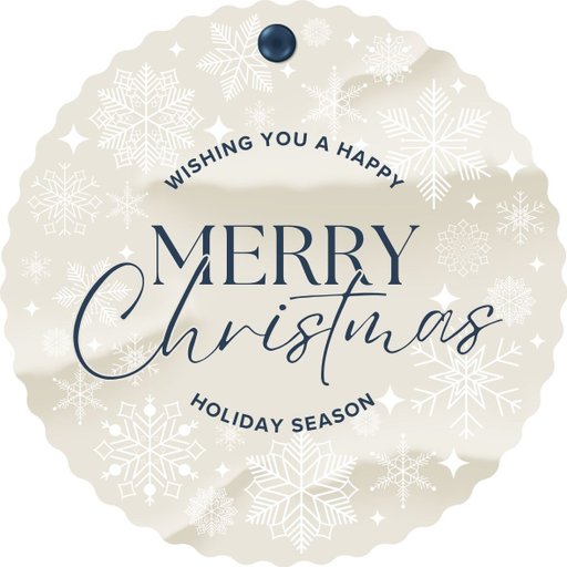 christmas round sticker - 100x100 mm festival packaging label - 1 pack 2 bundles | Ishu desire cards brand - CS_700065