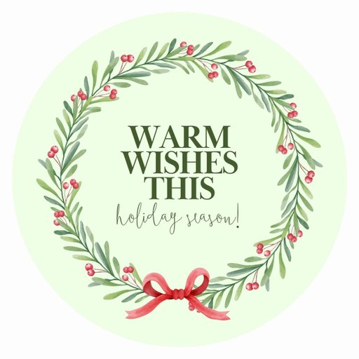 christmas round sticker - 100x100 mm festival packaging label - 1 pack 2 bundles | Ishu desire cards brand - CS_399999
