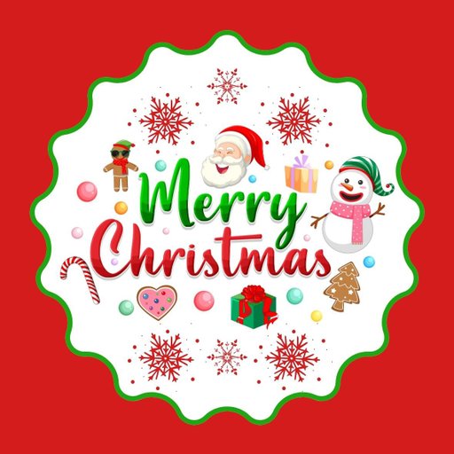 christmas round sticker - 100x100 mm festival packaging label - 1 pack 2 bundles | Ishu desire cards brand - CS_50011111