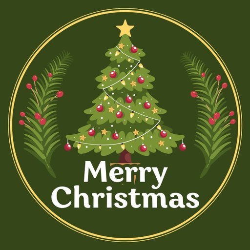 christmas round sticker - 100x100 mm festival packaging label - 1 pack 2 bundles | Ishu desire cards brand - CS_600