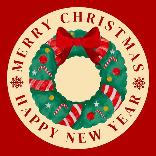 christmas round sticker - 100x100 mm festival packaging label - 1 pack 2 bundles | Ishu desire cards brand - CS_788888