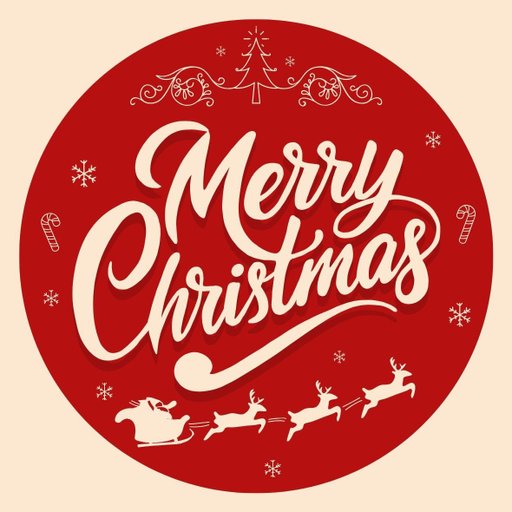 christmas round sticker - 100x100 mm festival packaging label - 1 pack 2 bundles | Ishu desire cards brand - CS_9000000