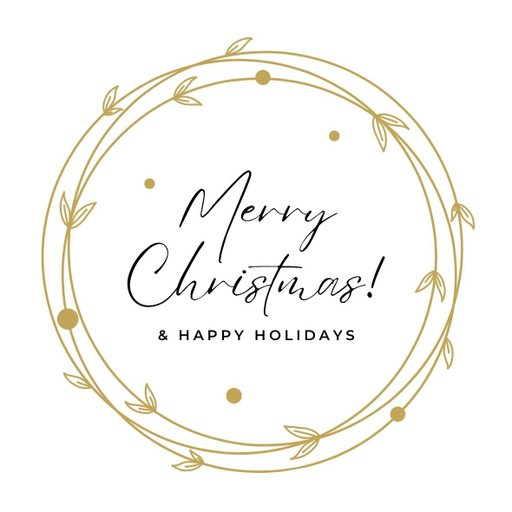 christmas round sticker - 100x100 mm festival packaging label - 1 pack 2 bundles | Ishu desire cards brand - CS_3444