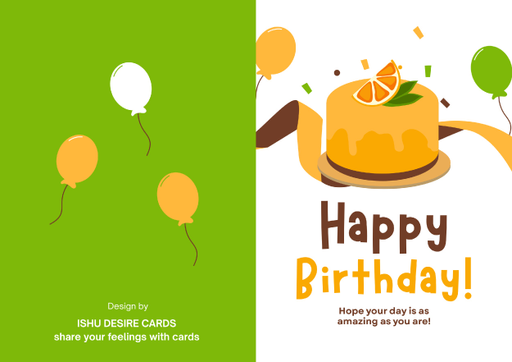 Happy Birthday Greeting card - card no 60011