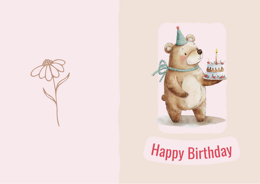 Happy Birthday Greeting card - card no 401