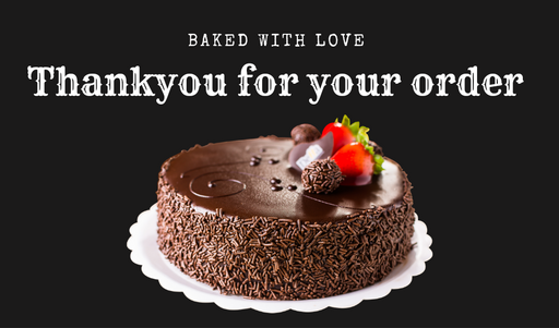 cake theme thankyou business cards -60331