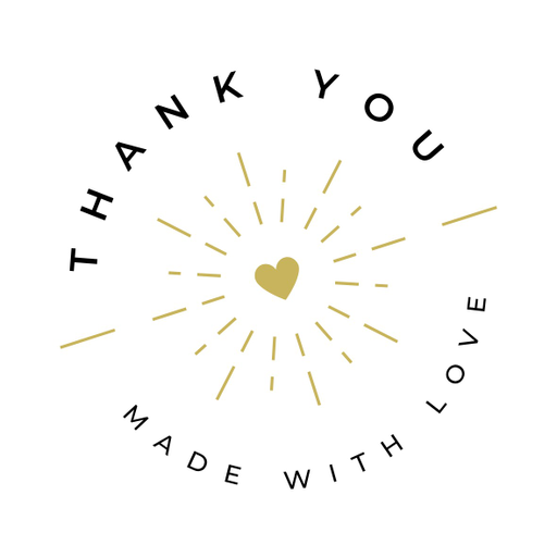 Thank-you round bundle stickers | 1 pack with 2 bundles | Ishu desire cards creations | TS700155