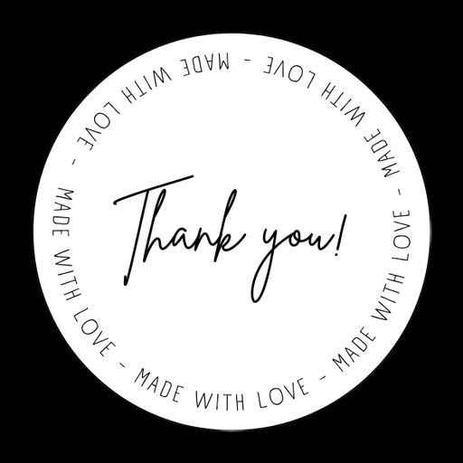 Thankyou business stickers | round bundle stickers 1 pack with 2 bundles| Ishu desire cards creations | TS600233
