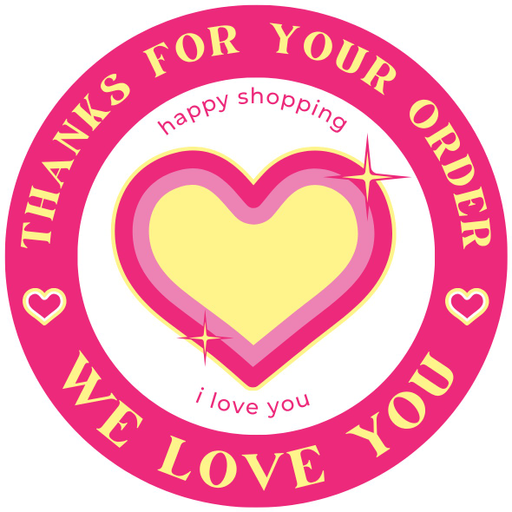 Round Thank You Business Stickers – 100x100 mm | 1 Pack (2 Bundles) – Ishu Desire Cards TL565555