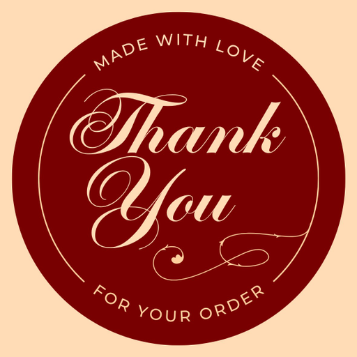 Round Thank You Business Stickers – 100x100 mm | 1 Pack (2 Bundles) – Ishu Desire Cards TL211111