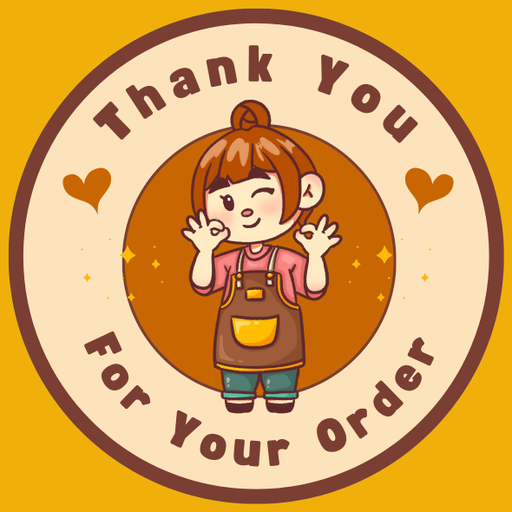 Round Thank You Business Stickers – 100x100 mm | 1 Pack (2 Bundles) – Ishu Desire Cards TL2006722