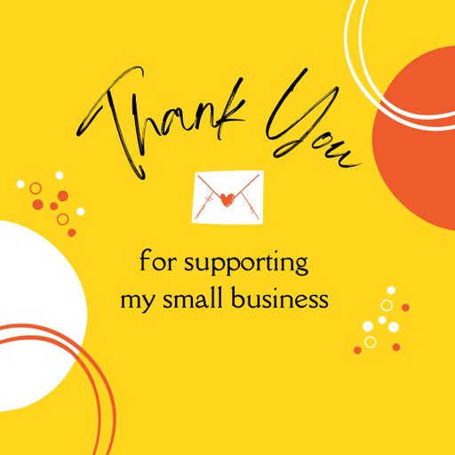 Round Thank You Business Stickers – 100x100 mm | 1 Pack (2 Bundles) – Ishu Desire Cards TL2000000