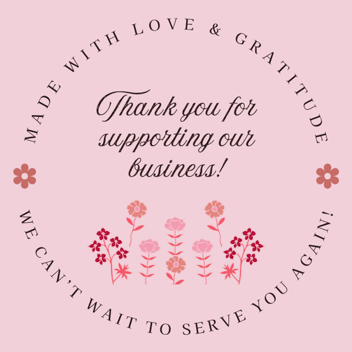 Round Thank You Business Stickers – 100x100 mm | 1 Pack (2 Bundles) – Ishu Desire Cards TL1888888