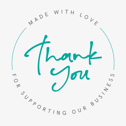 Round Thank You Business Stickers – 100x100 mm | 1 Pack (2 Bundles) – Ishu Desire Cards TL122220