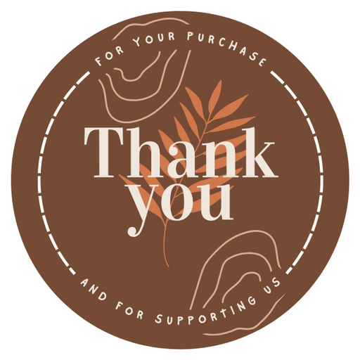 Round Thank You Business Stickers – 100x100 mm | 1 Pack (2 Bundles) – Ishu Desire Cards TL294440000