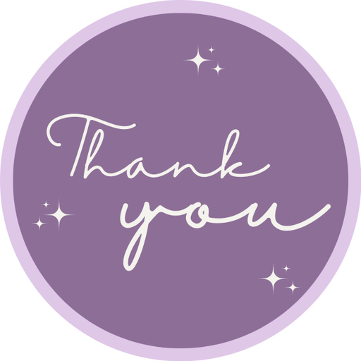 Round Thank You Business Stickers – 100x100 mm | 1 Pack (2 Bundles) – Ishu Desire Cards TL26665555