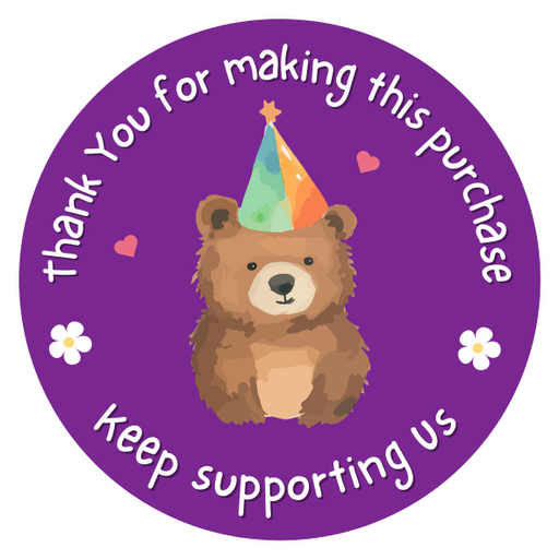 Round Thank You Business Stickers – 100x100 mm | 1 Pack (2 Bundles) – Ishu Desire Cards TL30000001