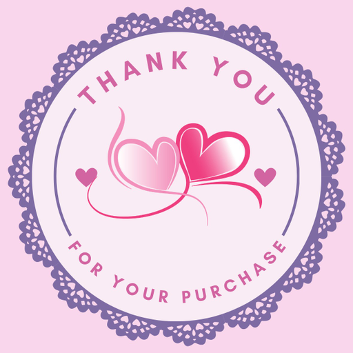 Round Thank You Business Stickers – 100x100 mm | 1 Pack (2 Bundles) – Ishu Desire Cards TL65400123
