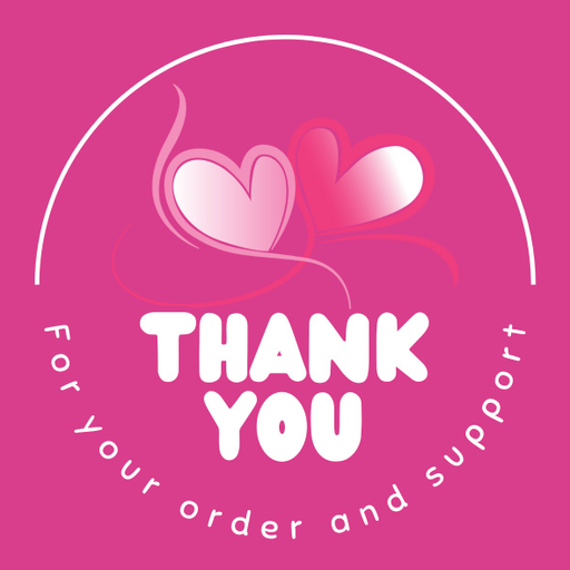Round Thank You Business Stickers – 100x100 mm | 1 Pack (2 Bundles) – Ishu Desire Cards TL40401111