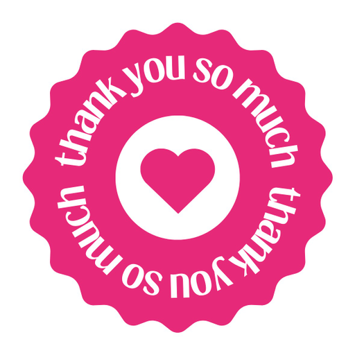 Round Thank You Business Stickers – 100x100 mm | 1 Pack (2 Bundles) – Ishu Desire Cards TL4304309