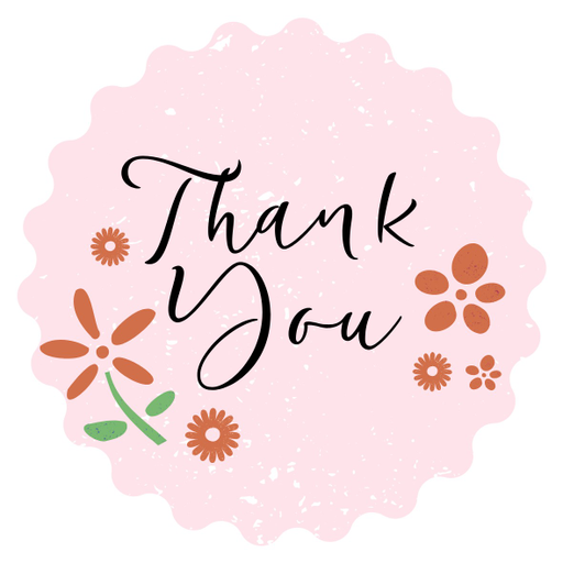 Round Thank You Business Stickers – 100x100 mm | 1 Pack (2 Bundles) – Ishu Desire Cards TL3055034