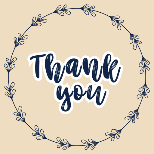 Round Thank You Business Stickers – 100x100 mm | 1 Pack (2 Bundles) – Ishu Desire Cards TL404444