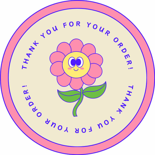 Round Thank You Business Stickers – 100x100 mm | 1 Pack (2 Bundles) – Ishu Desire Cards TL48501258