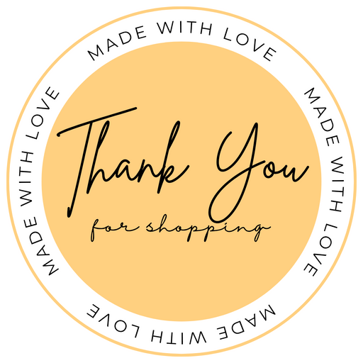 Round Thank You Business Stickers – 100x100 mm | 1 Pack (2 Bundles) – Ishu Desire Cards TL500122