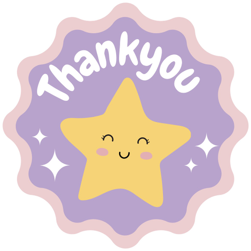 Round Thank You Business Stickers – 100x100 mm | 1 Pack (2 Bundles) – Ishu Desire Cards TL340348