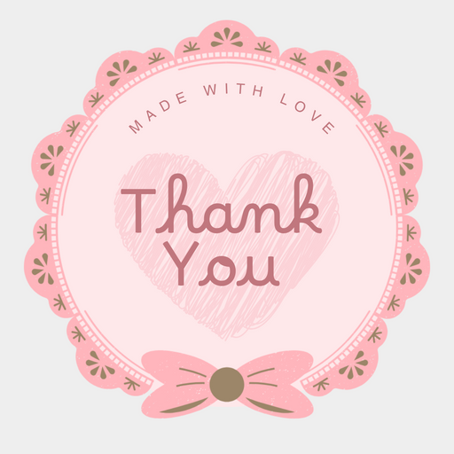 Round Thank You Business Stickers – 100x100 mm | 1 Pack (2 Bundles) – Ishu Desire Cards TL