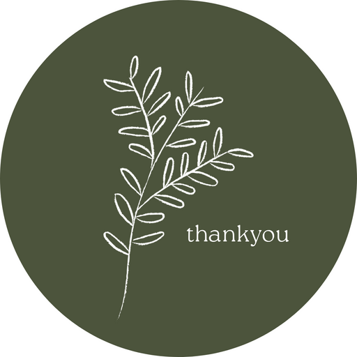 Round Thank You Business Stickers – 100x100 mm | 1 Pack (2 Bundles) – Ishu Desire Cards TL40781