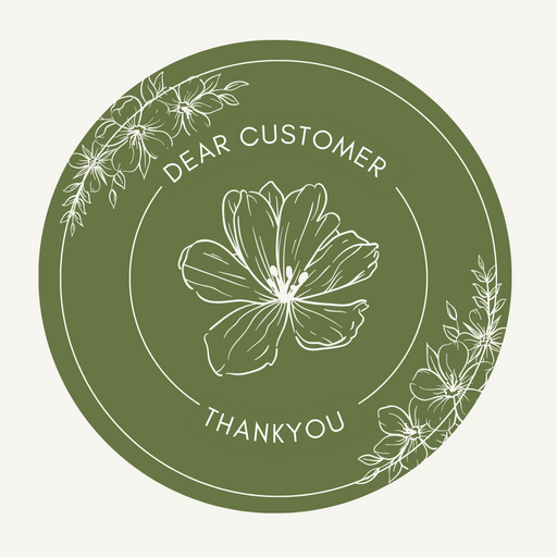 Round Thank You Business Stickers – 100x100 mm | 1 Pack (2 Bundles) – Ishu Desire Cards TL3040501
