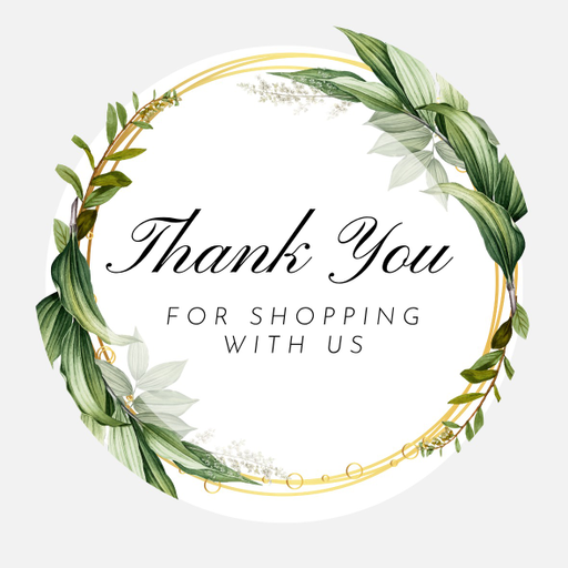 Round Thank You Business Stickers – 100x100 mm | 1 Pack (2 Bundles) – Ishu Desire Cards TL3084