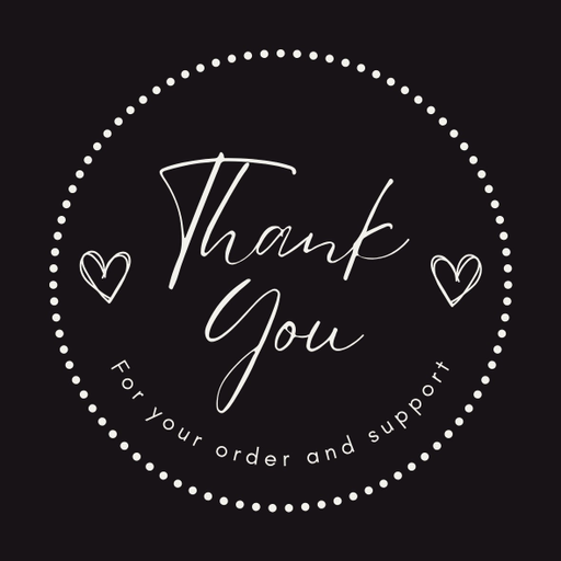 Round Thank You Business Stickers – 100x100 mm | 1 Pack (2 Bundles) – Ishu Desire Cards TL43772