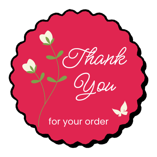 Round Thank You Business Stickers – 100x100 mm | 1 Pack (2 Bundles) – Ishu Desire Cards TL9898456
