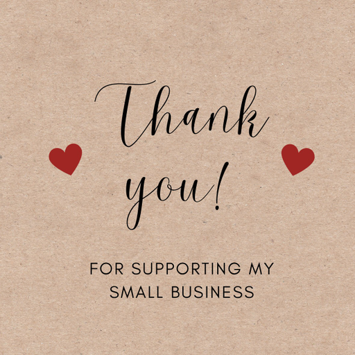 Round Thank You Business Stickers – 100x100 mm | 1 Pack (2 Bundles) – Ishu Desire Cards TL50617