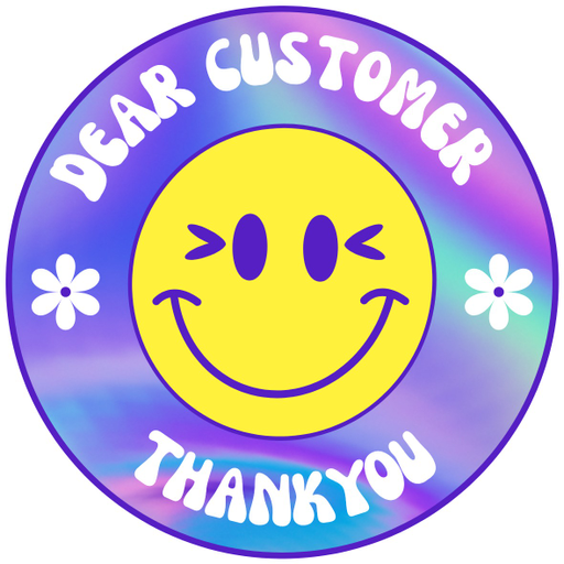 Round Thank You Business Stickers – 100x100 mm | 1 Pack (2 Bundles) – Ishu Desire Cards TL406470