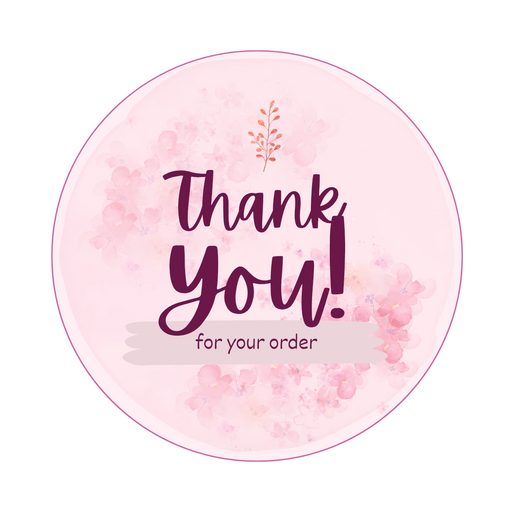 Round Thank You Business Stickers – 100x100 mm | 1 Pack (2 Bundles) – Ishu Desire Cards TL388088