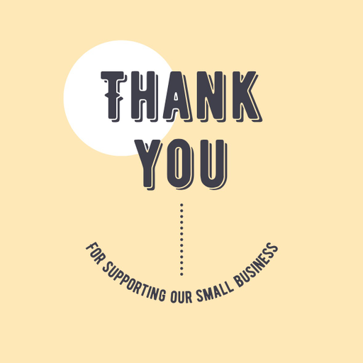 Round Thank You Business Stickers – 100x100 mm | 1 Pack (2 Bundles) – Ishu Desire Cards TL30331