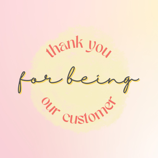 Round Thank You Business Stickers – 100x100 mm | 1 Pack (2 Bundles) – Ishu Desire Cards TL546654664