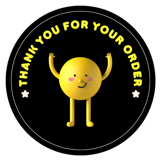 Round Thank You Business Stickers – 100x100 mm | 1 Pack (2 Bundles) – Ishu Desire Cards TL98966