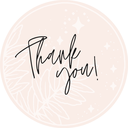Round Thank You Business Stickers – 100x100 mm | 1 Pack (2 Bundles) – Ishu Desire Cards TL556775