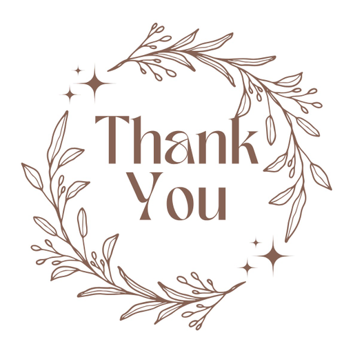 Round Thank You Business Stickers – 100x100 mm | 1 Pack (2 Bundles) – Ishu Desire Cards TL455998
