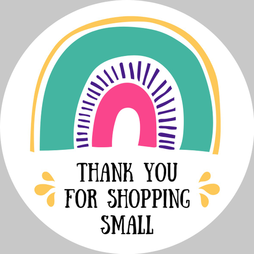 Round Thank You Business Stickers – 100x100 mm | 1 Pack (2 Bundles) – Ishu Desire Cards TL511117