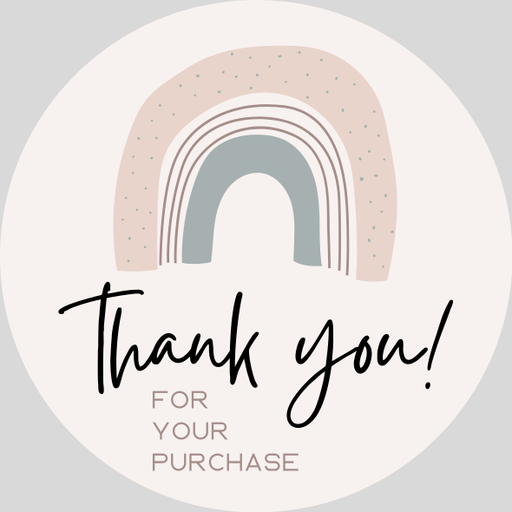 Round Thank You Business Stickers – 100x100 mm | 1 Pack (2 Bundles) – Ishu Desire Cards TL7675599