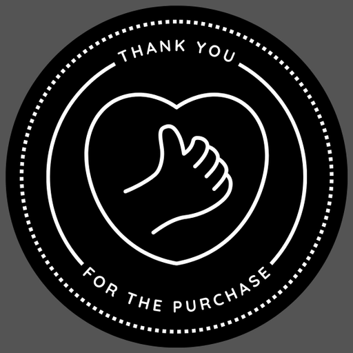 Round Thank You Business Stickers – 100x100 mm | 1 Pack (2 Bundles) – Ishu Desire Cards TL90977