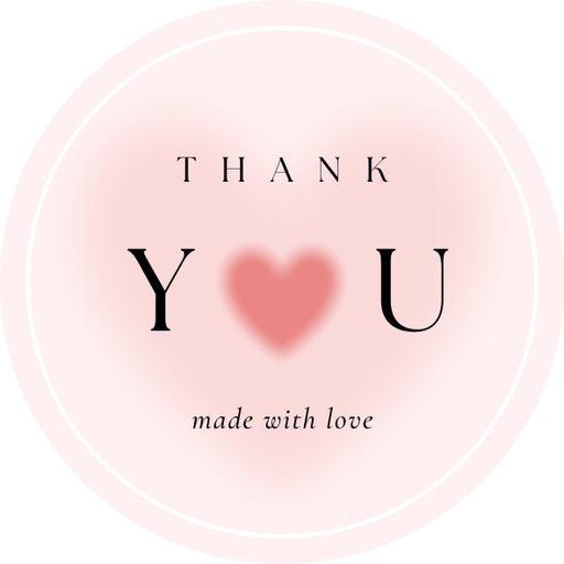 Round Thank You Business Stickers – 100x100 mm | 1 Pack (2 Bundles) – Ishu Desire Cards TL3453300