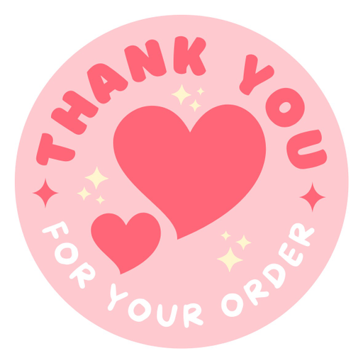 Round Thank You Business Stickers – 100x100 mm | 1 Pack (2 Bundles) – Ishu Desire Cards TL3430075